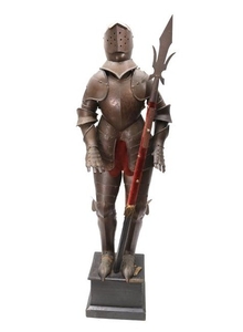 FULL SUIT OF MEDIEVAL KNIGHT ARMOR, 19 C.
