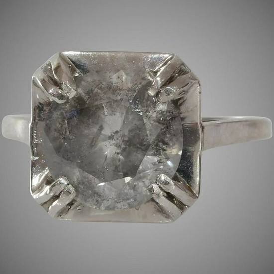 Fancy Gray Diamond Ring | Platinum Engagement | Art