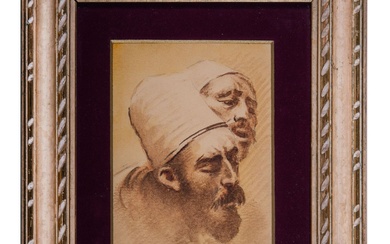 Fausto Zonaro (Masi, 1854 - 1929, ) Studio per coppia...