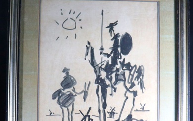 Framed Print Don Quixote after Pablo PICASSO
