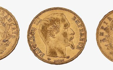 France. Napoleon III, Five gold 20 Francs, 1858, (5)