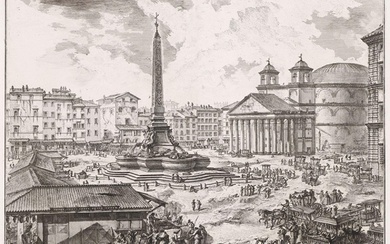GIOVANNI BATTISTA PIRANESI : Veduta della Piazza della Rotonda.