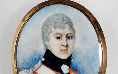 GREAT BRITAIN. Officer's Miniature Portrait Love Pendant, ND (ca. 1820). CHOICE EXTREMELY FINE.
