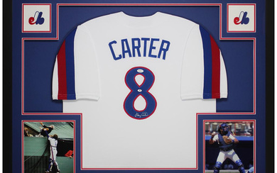 Gary Carter Signed Custom Framed Jersey Display (JSA)