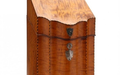 George III Inlaid Satin Wood Knife Box