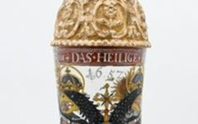 German Enameled Glass Reichshumphen, dated 1652