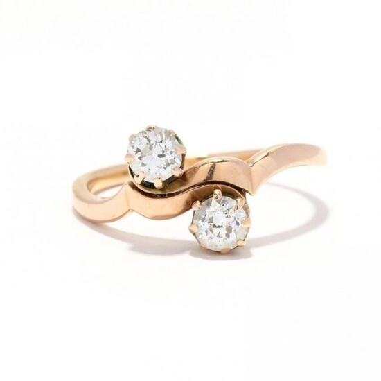 Gold and Two Stone Diamond Ring