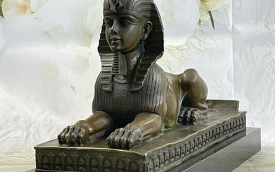 Gothic vintage sculpture sphinx lion marble bronze