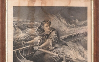 Grace Darling Lithograph and Book.