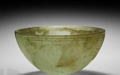 Greek Aqua Glass Bowl