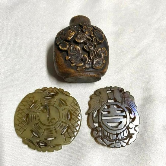Group of Chinese Carved Items
