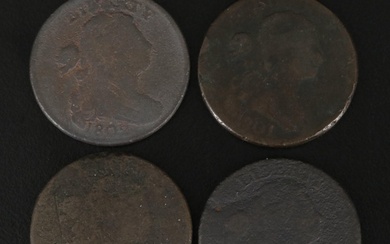 Group of Four Early Draped Bust U.S. Large Cents with a 1798