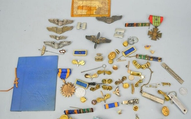 Group of Mostly American Militaria (Medals, Etc.)