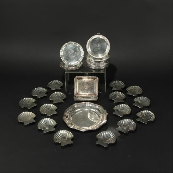 Group of Small Silver Plate Dishes