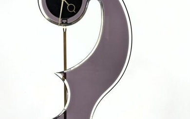 HAZIZA Lucite Acrylic Clock. Colored lucite.