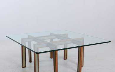 HENNING KORCH. Coffee table, glass & jacaranda, designed 1968, C F Christensen, Silkeborg.