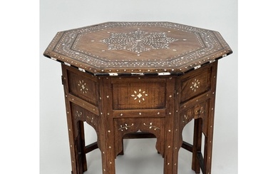 HOSHIARPUR OCCASIONAL TABLE, 19th century North Indian octag...