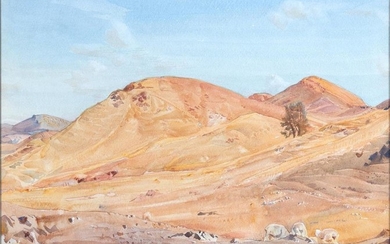 Hans Heysen (1877 - 1968) - Sun Parched, Hills, Flinders Rangers, 1930 32 x 40 cm