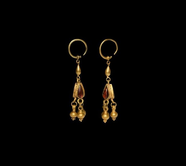 Hellenistic Gold Earring Pair