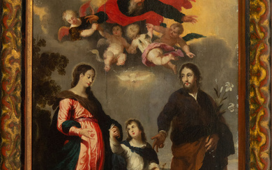 Holy Family with God the Father, Flemish school of the...