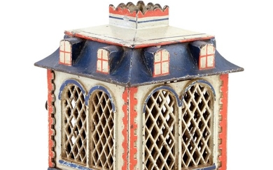 Home Bank Cast Iron Mechanical Bank with Dormers