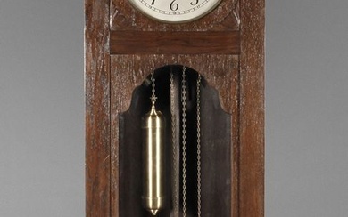 Horloge de parquet originale Glashütte Années 1930, marquée sur le cadran et le mouvement, boîtier...