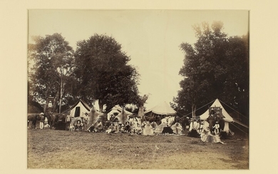[INDIA — TRAVEL AND SPORTING PHOTOGRAPHY] — WILLOUGHBY WALLACE HOOPER | 12 Original Photographs of Big Game Hunting and Wildfowling in India, 1850-1880