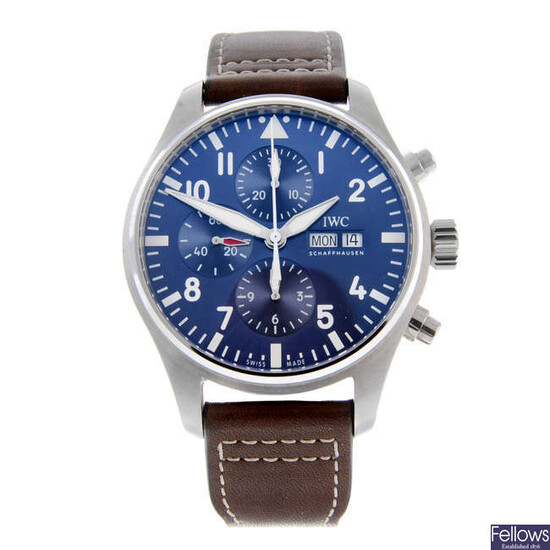 IWC - a gentleman's stainless steel Pilot Edition "Le Petit Prince" chronograph wrist watch.