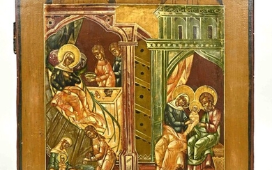 Icon, Russia 19th century "Christi
