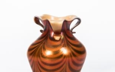 Imperial Art Glass "Free Hand" Iridescent Vase