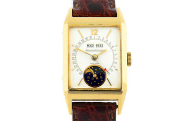 JAEGER-LECOULTRE - an 18ct yellow gold Serie Unique triple-calendar moonphase wrist watch, 24mm.