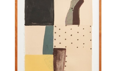 James Brown, paint and collage on paper, 1996