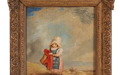 James Ward, R.A. (British, 1769–1859), Girl by seashore