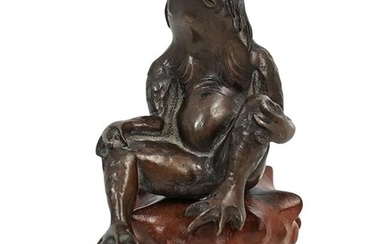 Japanese Edo Period Kappa Bronze Figure