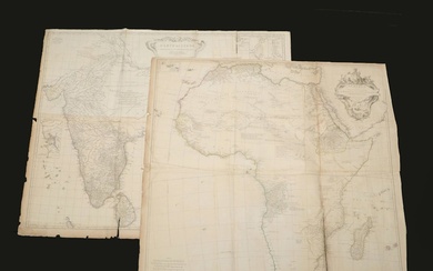 Jean-Baptiste Bourguignon d'Anville Engraved Maps of Africa and India, c. 1750