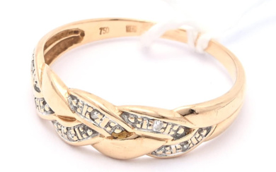 Jewellery Ring Ring 18K 2,2g Ø18 with diamonds 6xca0,005