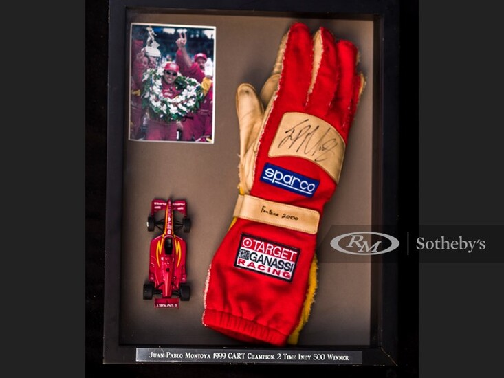 Juan Pablo Montoya Worn and Signed Gloves