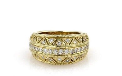 Judith Ripka 18K Yellow Gold Diamond Ring