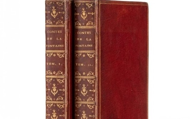 LA FONTAINE (Jean de). Contes et nouvelles en vers. Amsterdam [Paris], s.n., 1762. 2 vol. in-8° plein maroquin rouge