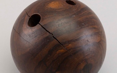 LIGNUM VITAE BOWLING BALL 19th Century Diameter 8".