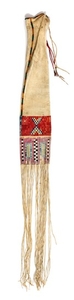 Lakota Quilled and Beaded Pipe Bag
