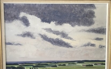 Lars Swane: Landscape. Signed Lars Swane. Oil on canvas. 70×80 cm.