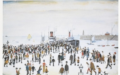 Laurence Stephen Lowry (1887-1976) British. "Ferry Boats", P...