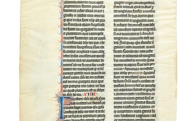 Ɵ Lectern Bible, in Latin, manuscript on parchment [southern Flanders (perhaps Tournai), c. 1275]