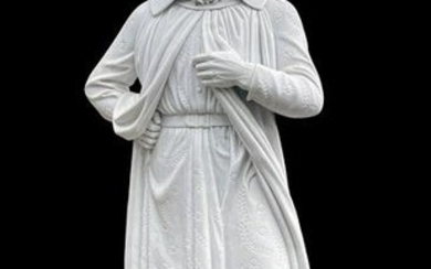 Life Size Carved Marble Sculpture of an Actor