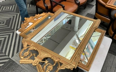 Lot of 2 elaborate gilt framed mirrors