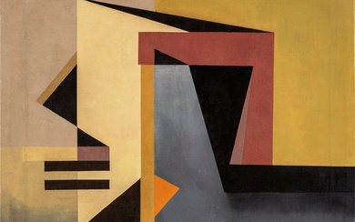 MARIO RADICE (1900-1987) Senza titolo (Composizione) 1946 olio su tela cm 60x70...
