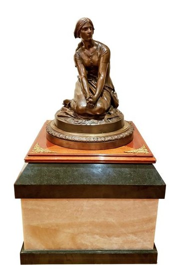 Magnificent Large F. Barbedienne Bronze Statue on