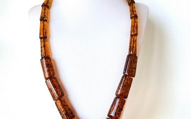 Magnificent Vintage Amber Necklace made from Barrel