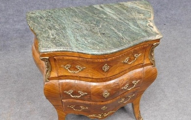 Marble Top 3 Drawer Bombe Chest